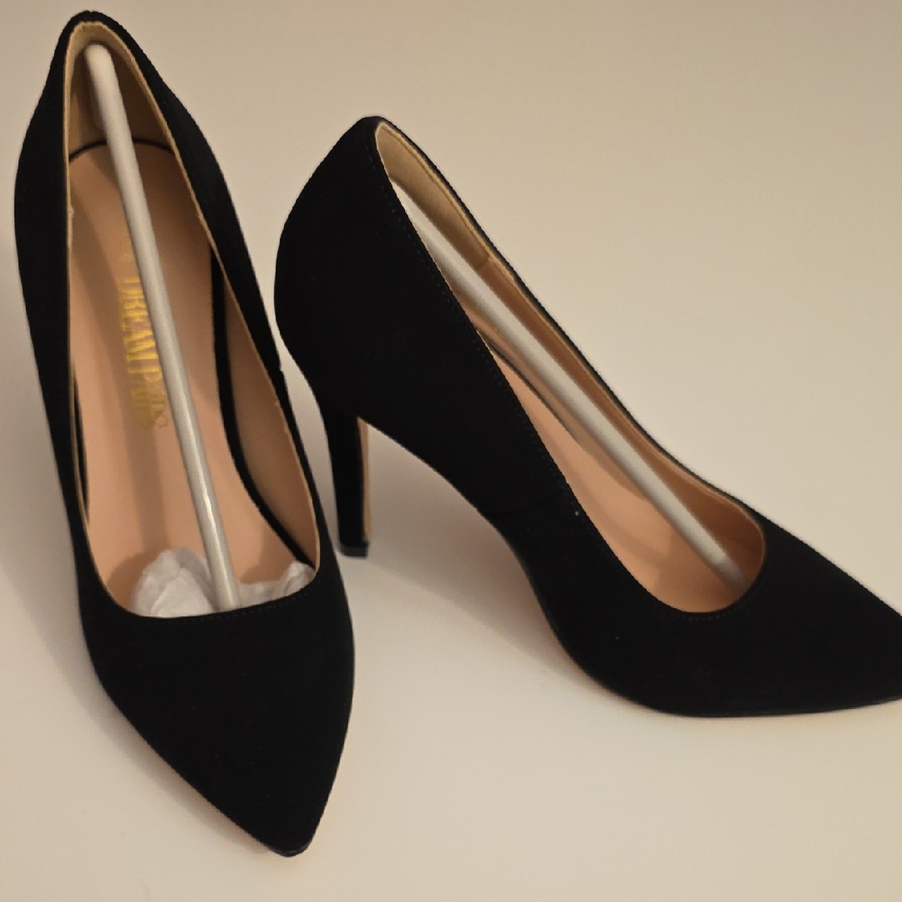 Dream Pairs Black Pointed Toe Stiletto Pumps